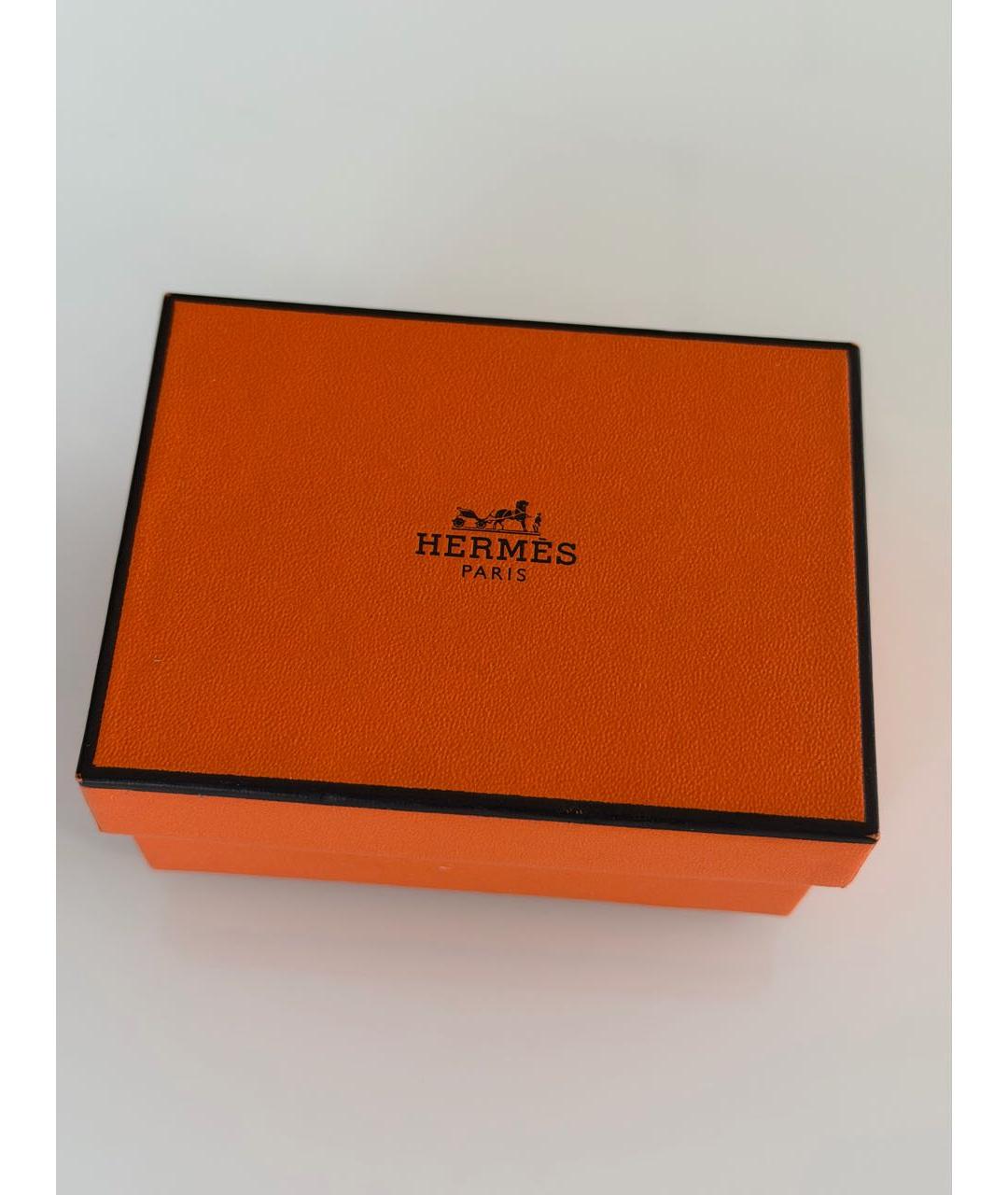 HERMES Фиолетовые металлические серьги, фото 5