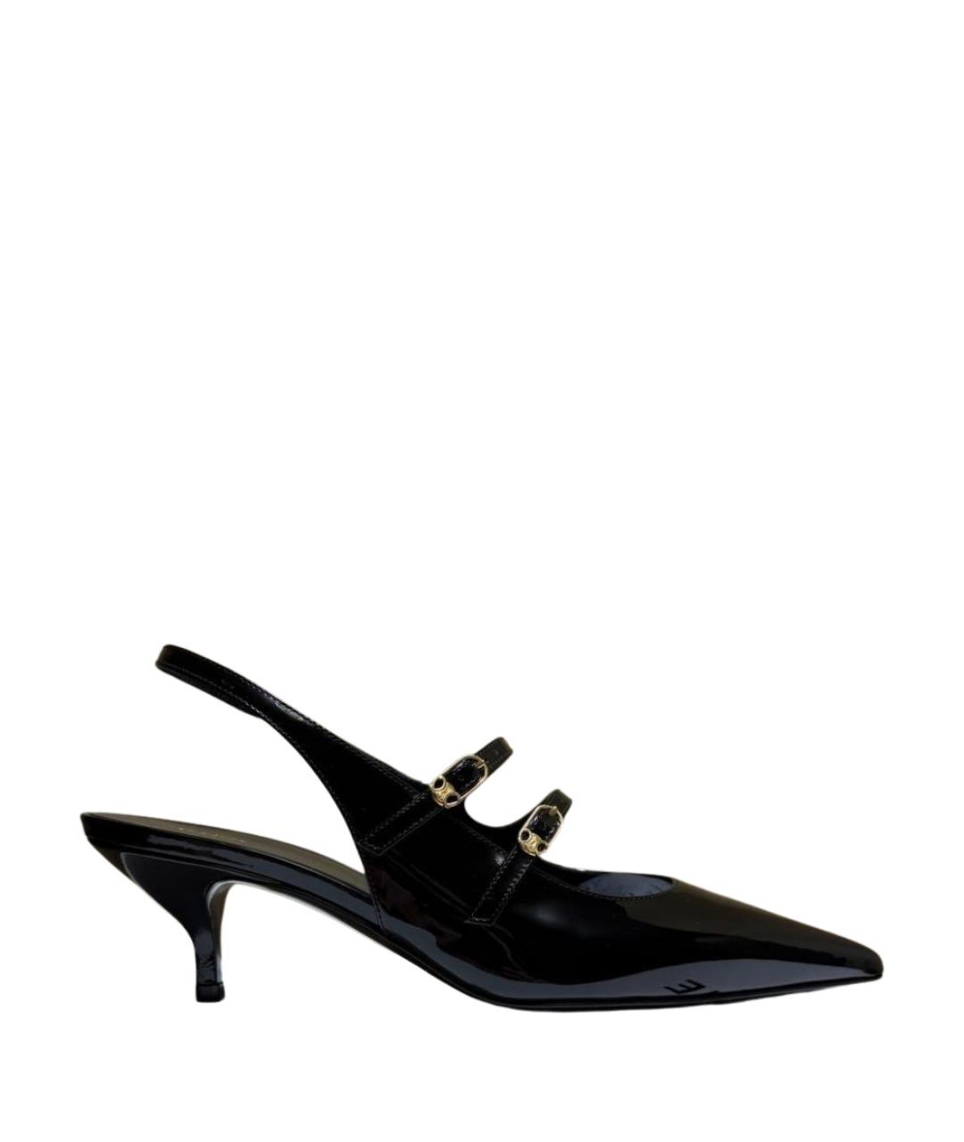 CELINE Черные кожаные туфли, фото 1