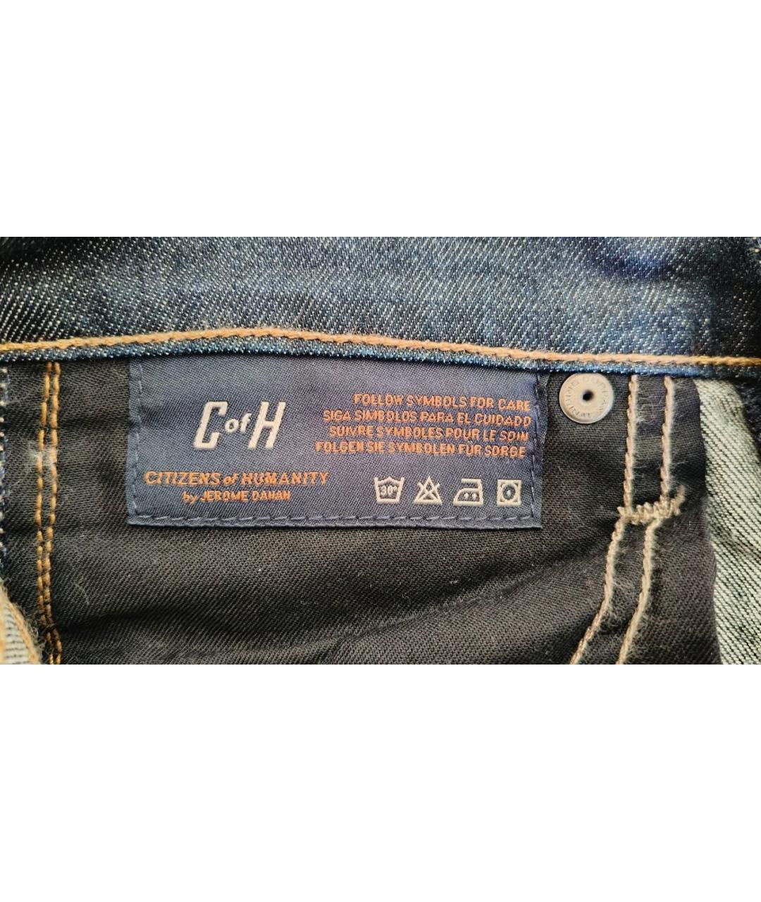 Citizien Of Humanity Темно-синие хлопковые прямые джинсы, фото 6