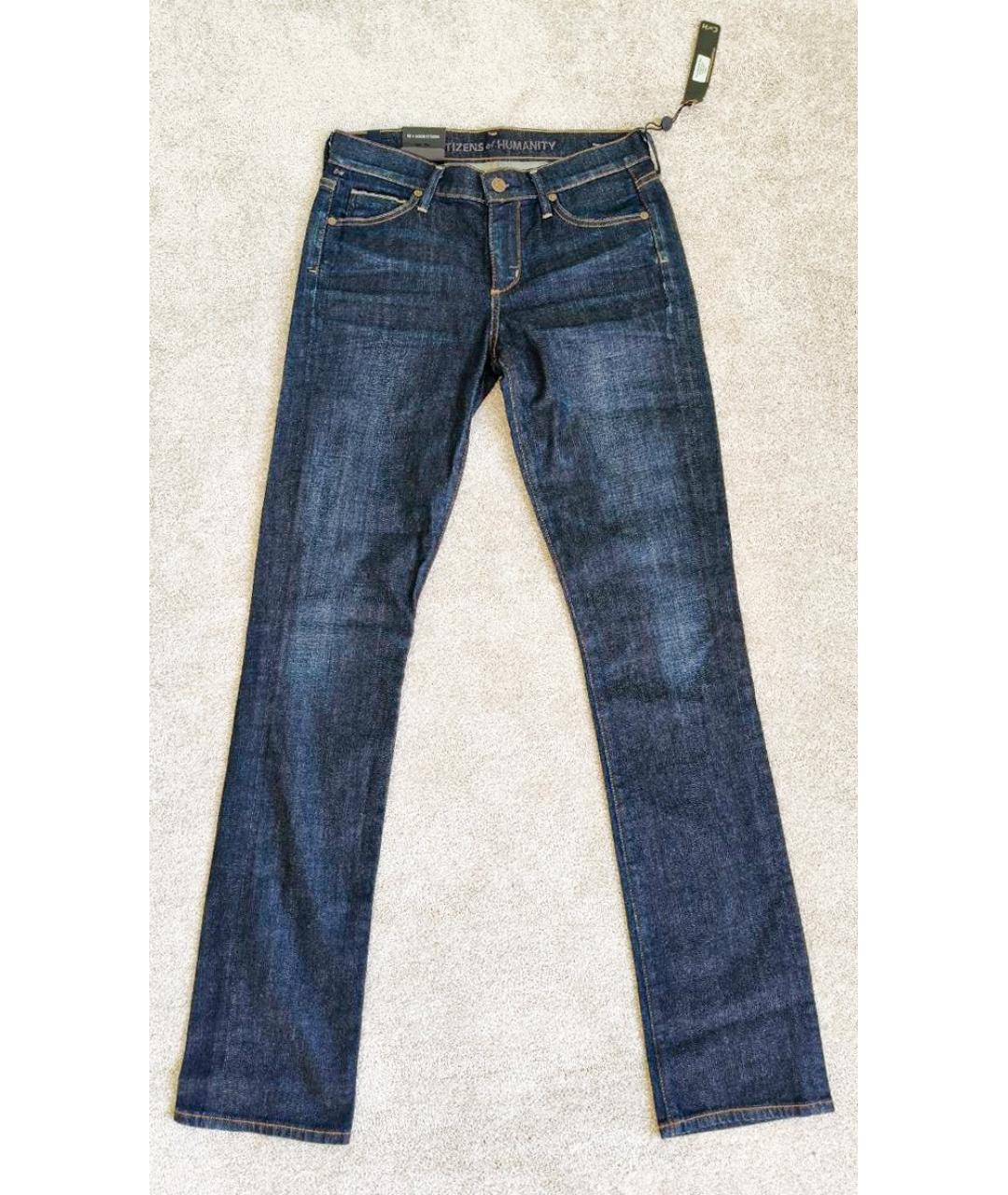 Citizien Of Humanity Темно-синие хлопковые прямые джинсы, фото 9