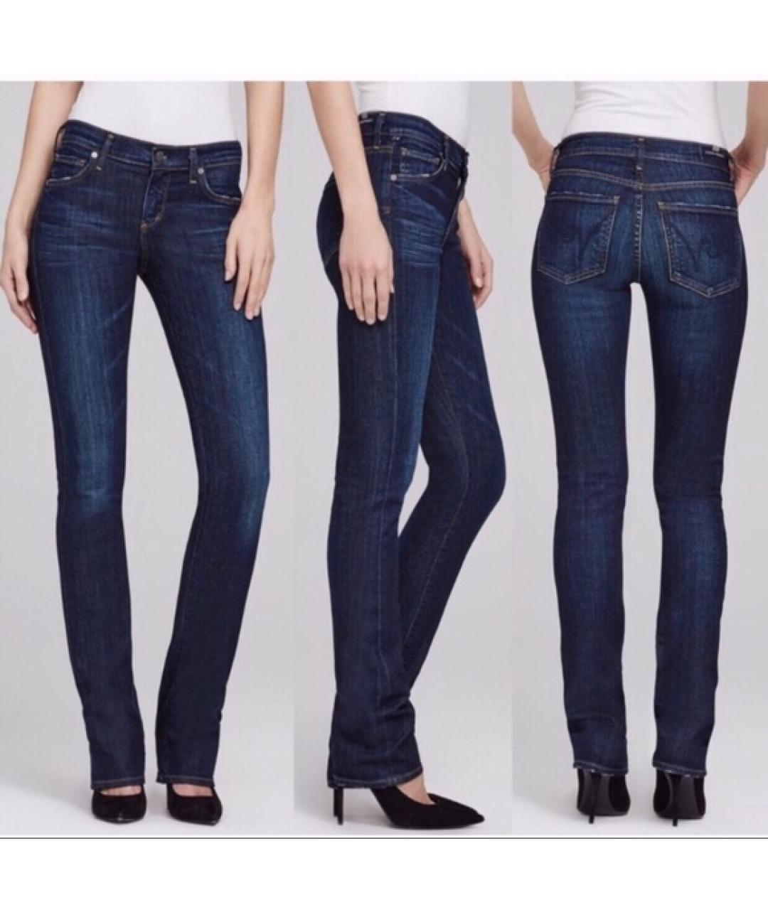 Citizien Of Humanity Темно-синие хлопковые прямые джинсы, фото 8