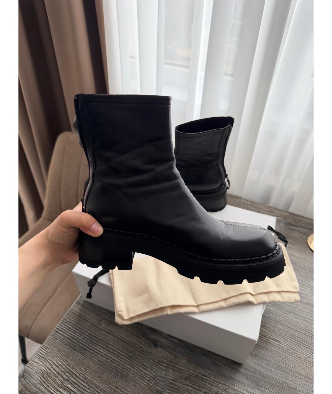 BY FAR Черные кожаные ботинки, фото 5