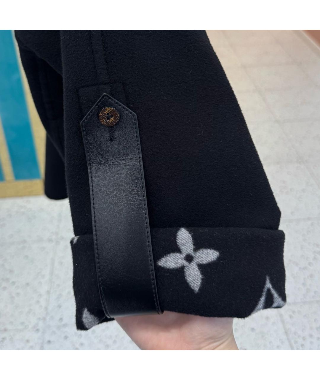 LOUIS VUITTON Черное шерстяное пальто, фото 3