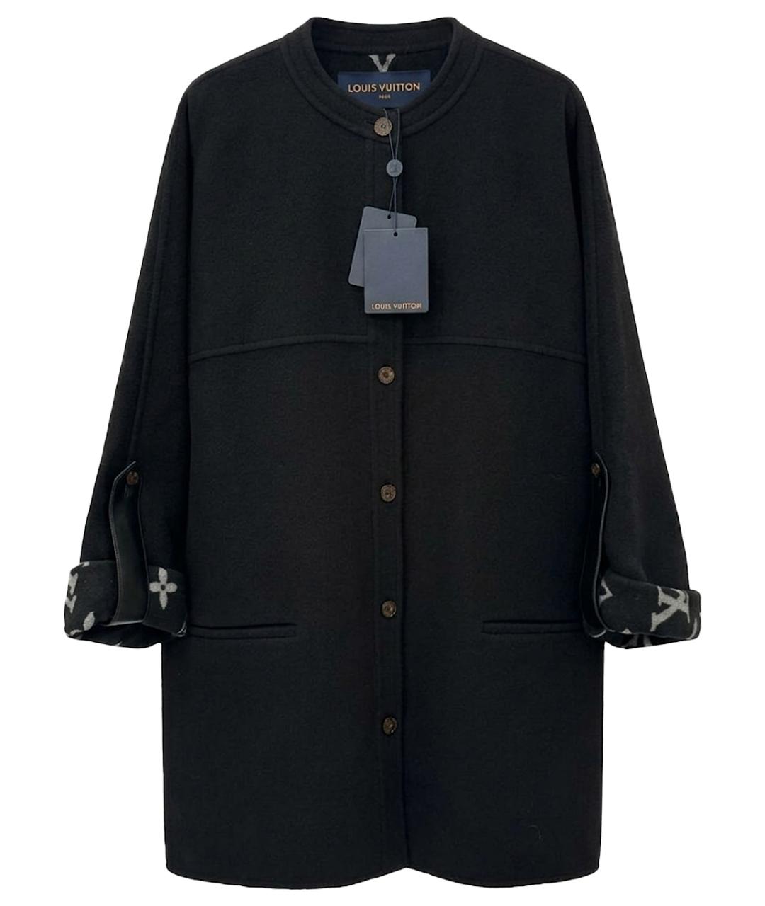 LOUIS VUITTON Черное шерстяное пальто, фото 1