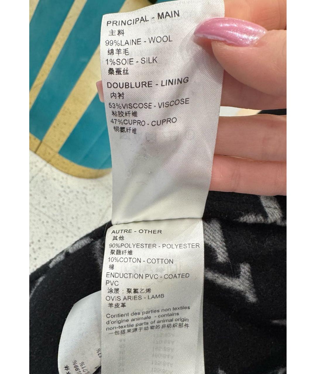 LOUIS VUITTON Черное шерстяное пальто, фото 7