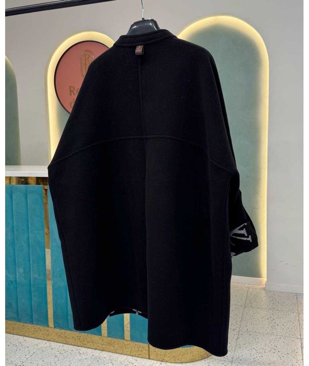 LOUIS VUITTON Черное шерстяное пальто, фото 4