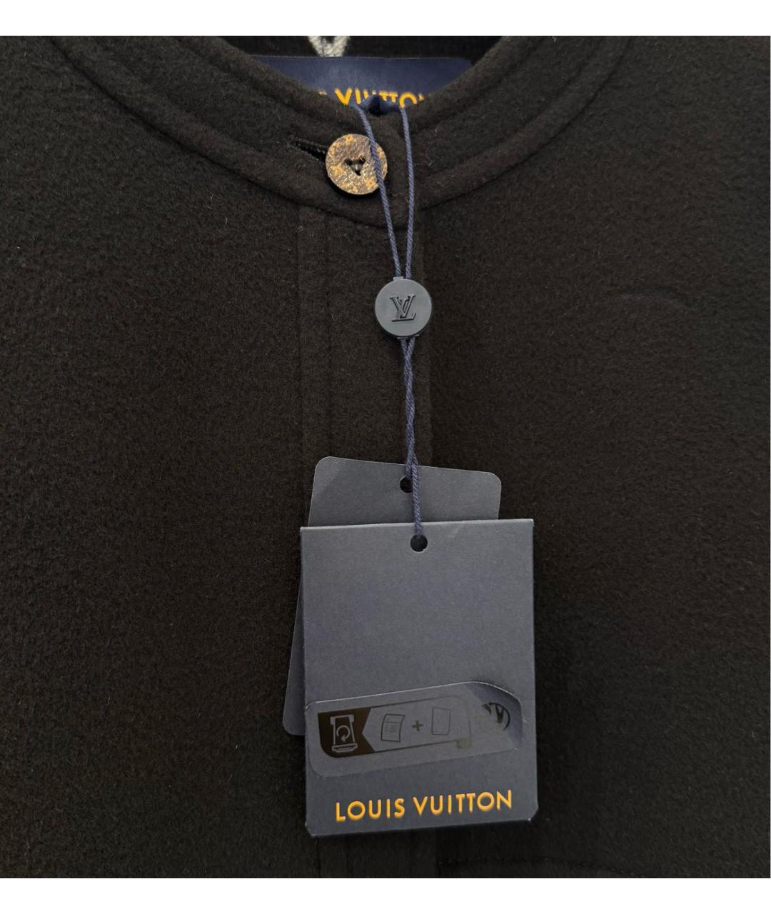 LOUIS VUITTON Черное шерстяное пальто, фото 2