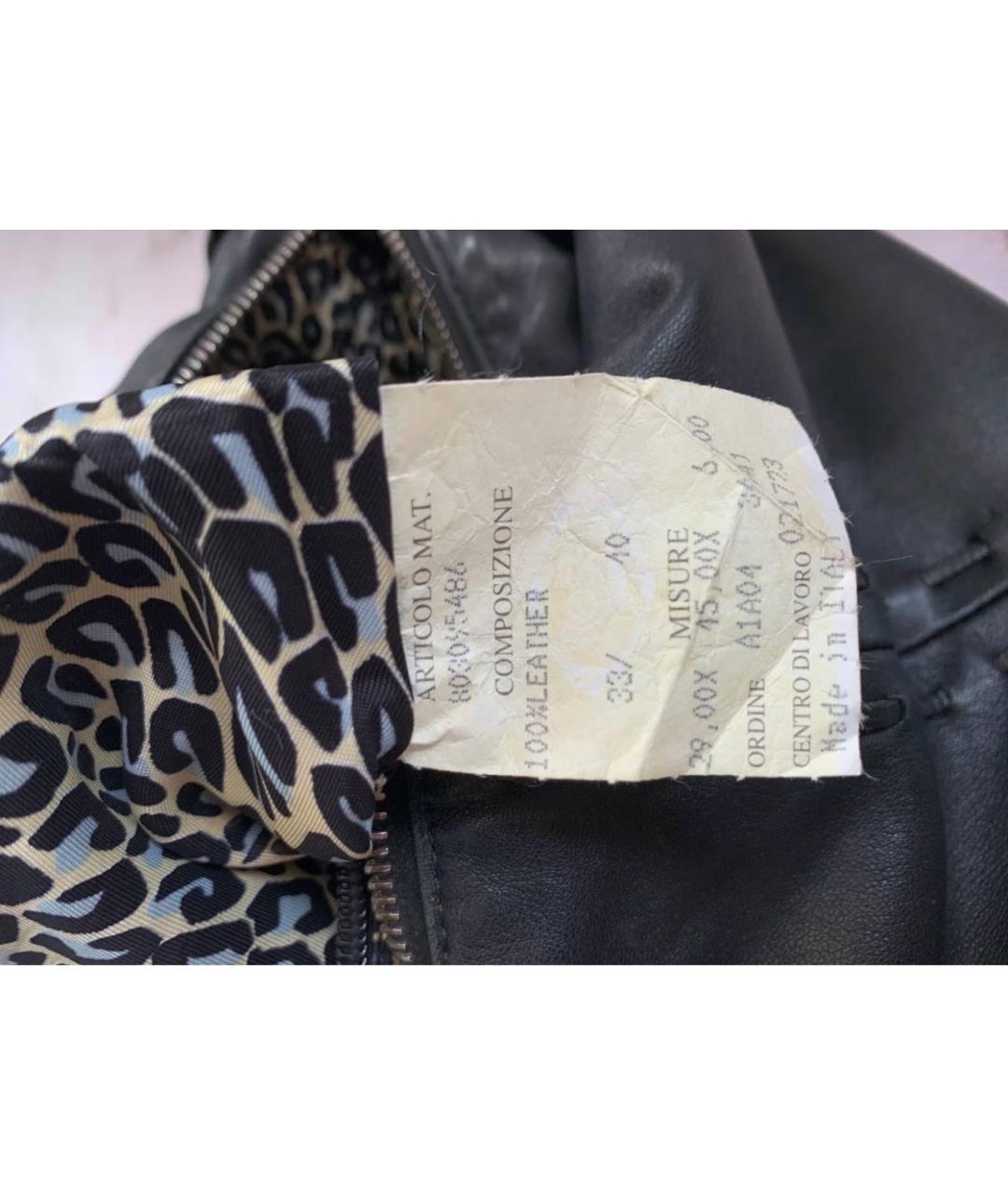 LES COPAINS Черная кожаная сумка через плечо, фото 6