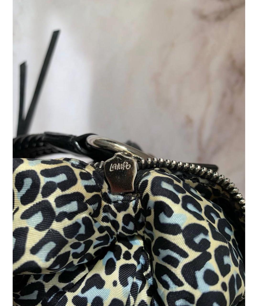 LES COPAINS Черная кожаная сумка через плечо, фото 5