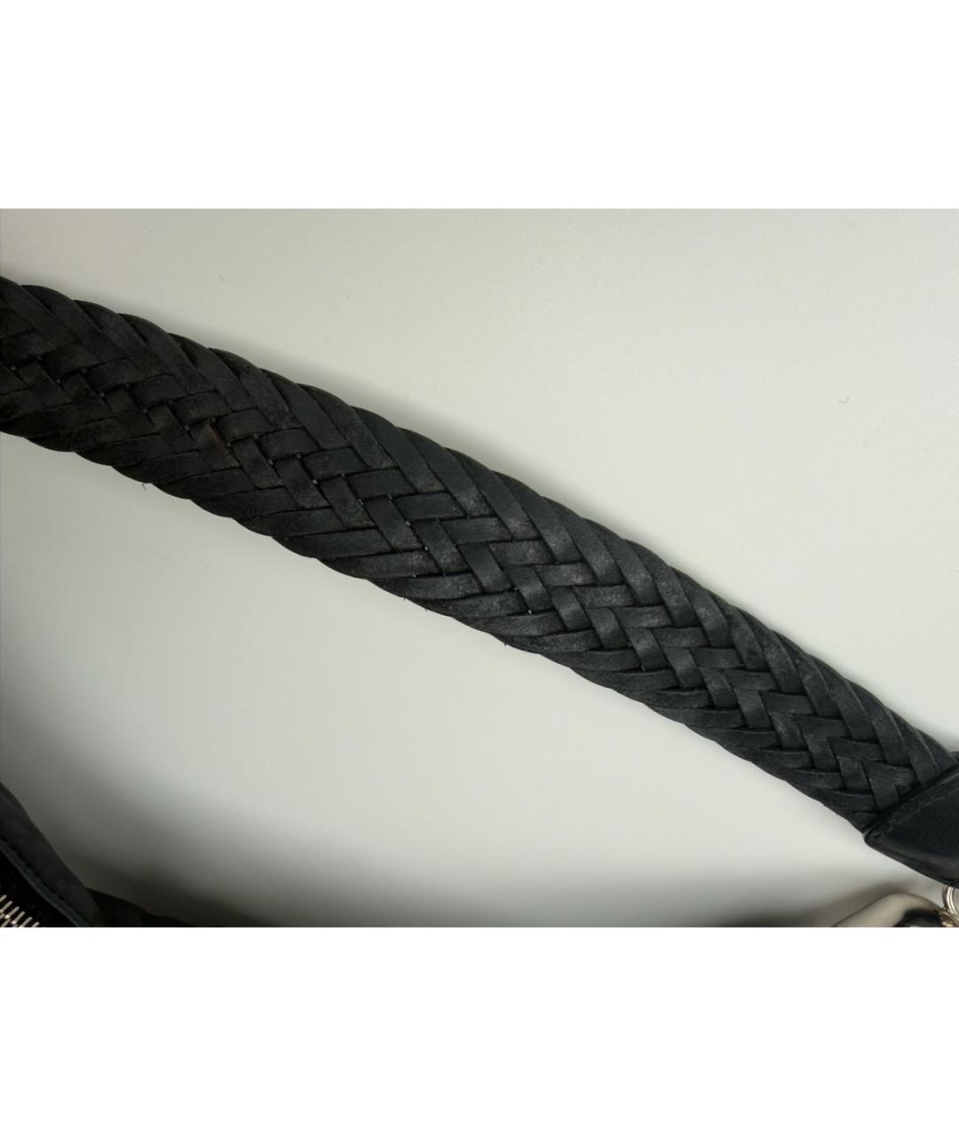 LES COPAINS Черная кожаная сумка через плечо, фото 7