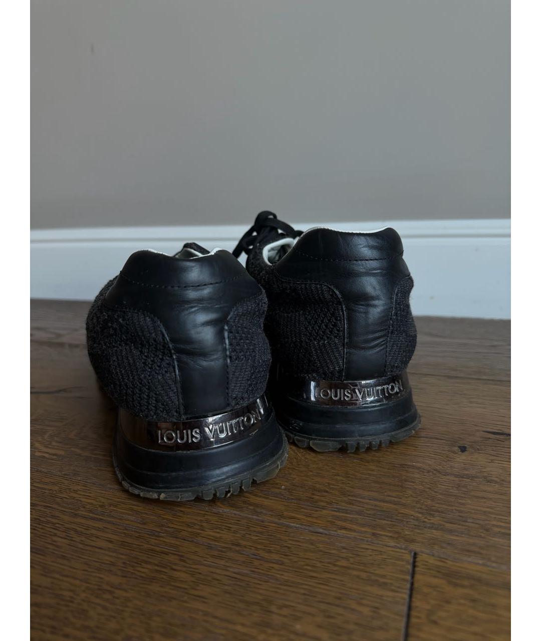 LOUIS VUITTON Темно-синие текстильные низкие кроссовки / кеды, фото 4