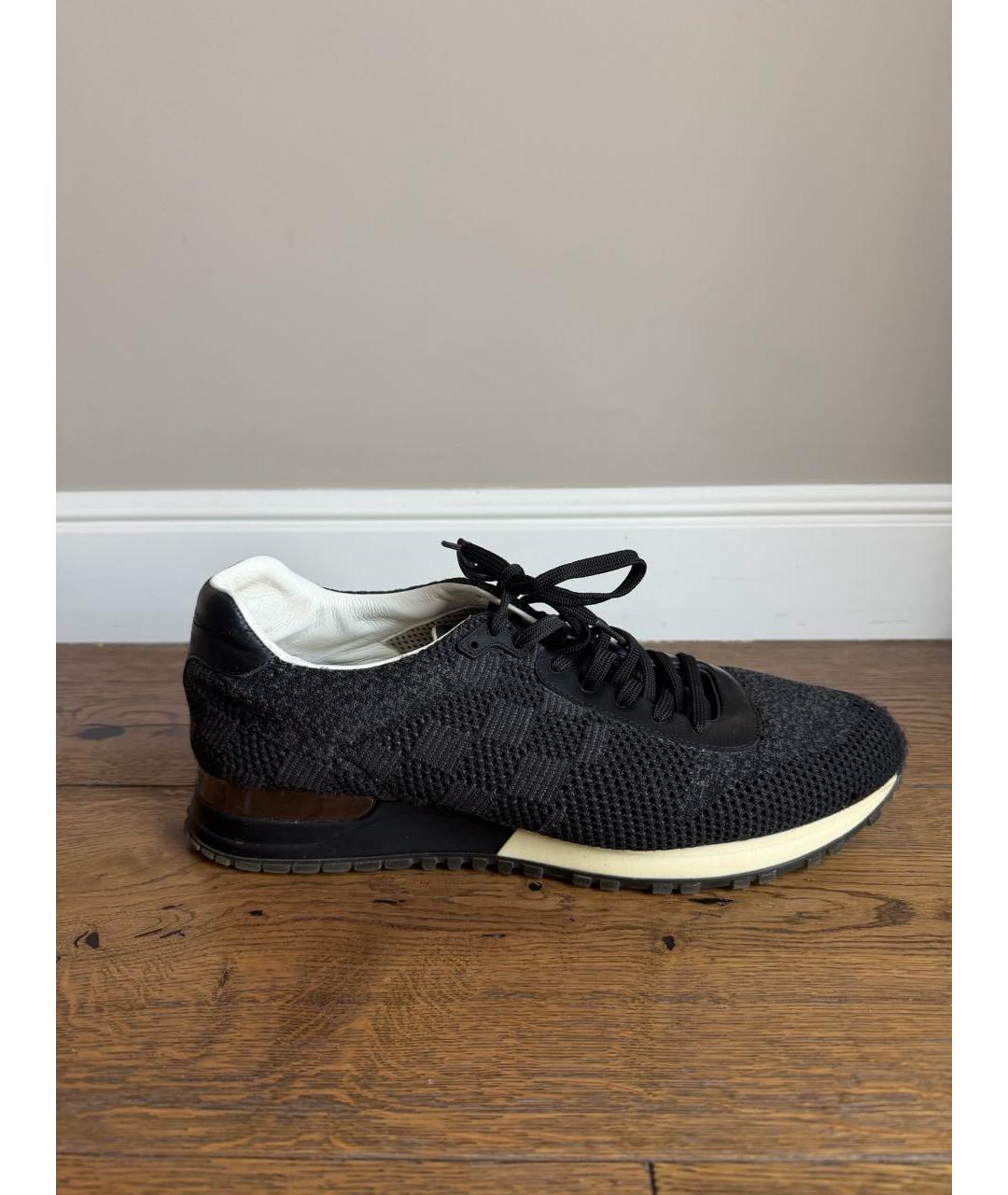 LOUIS VUITTON Темно-синие текстильные низкие кроссовки / кеды, фото 5