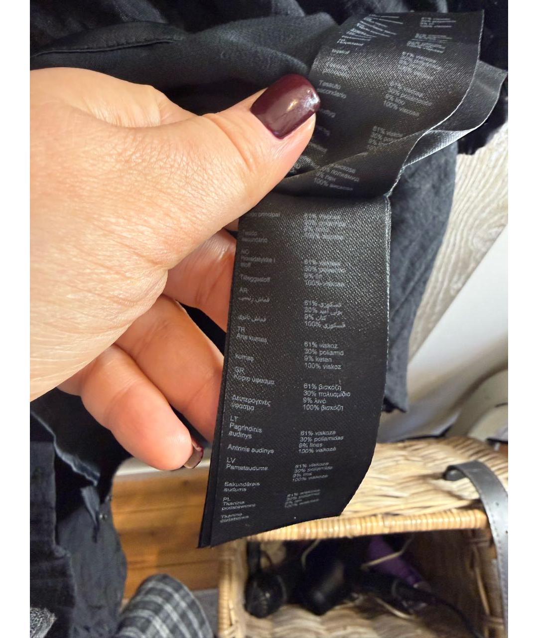 MAJE Черное вискозное коктейльное платье, фото 6