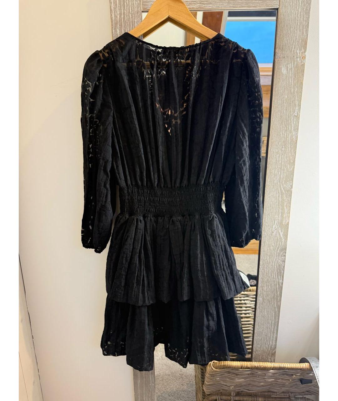 MAJE Черное вискозное коктейльное платье, фото 2