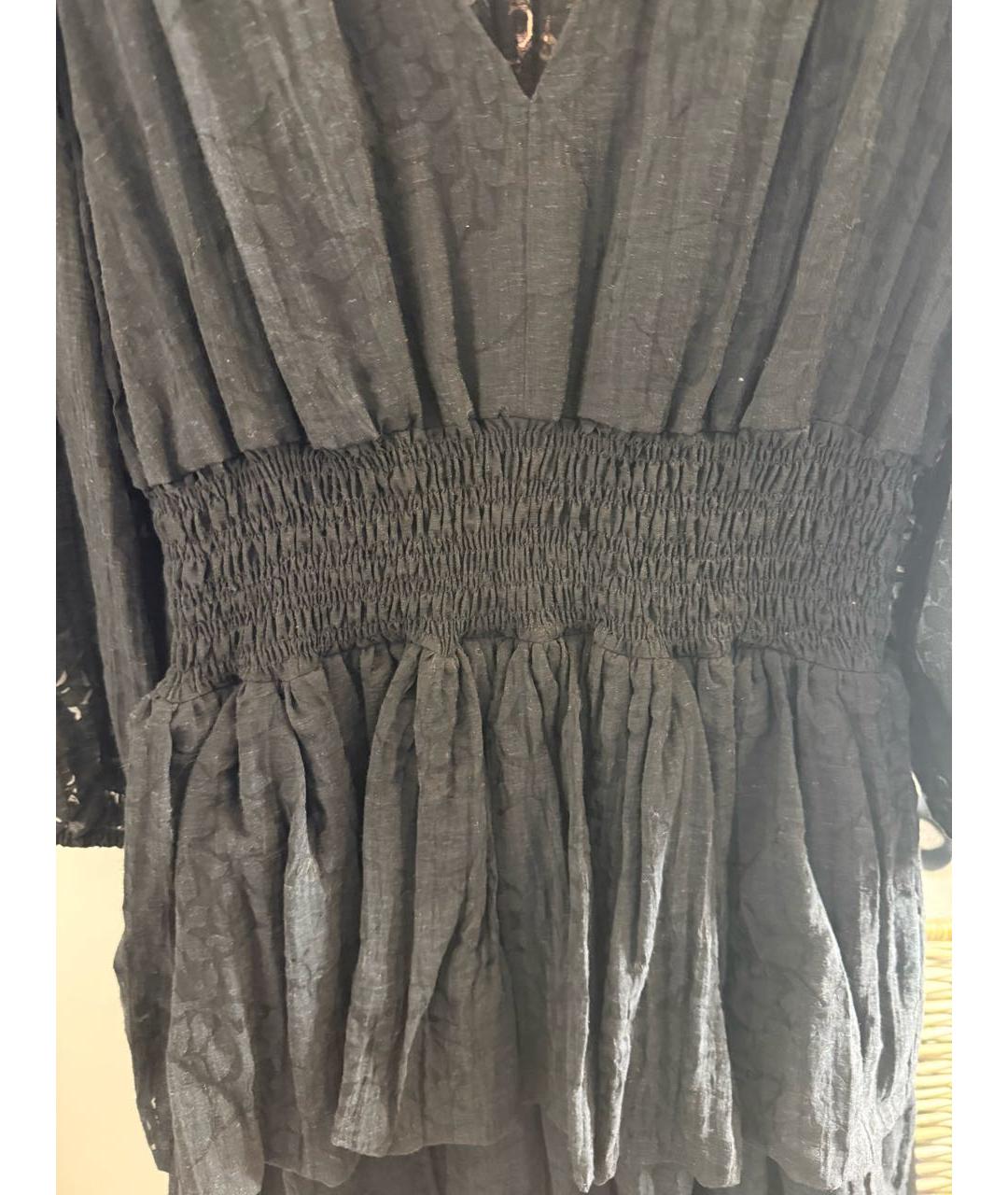 MAJE Черное вискозное коктейльное платье, фото 5