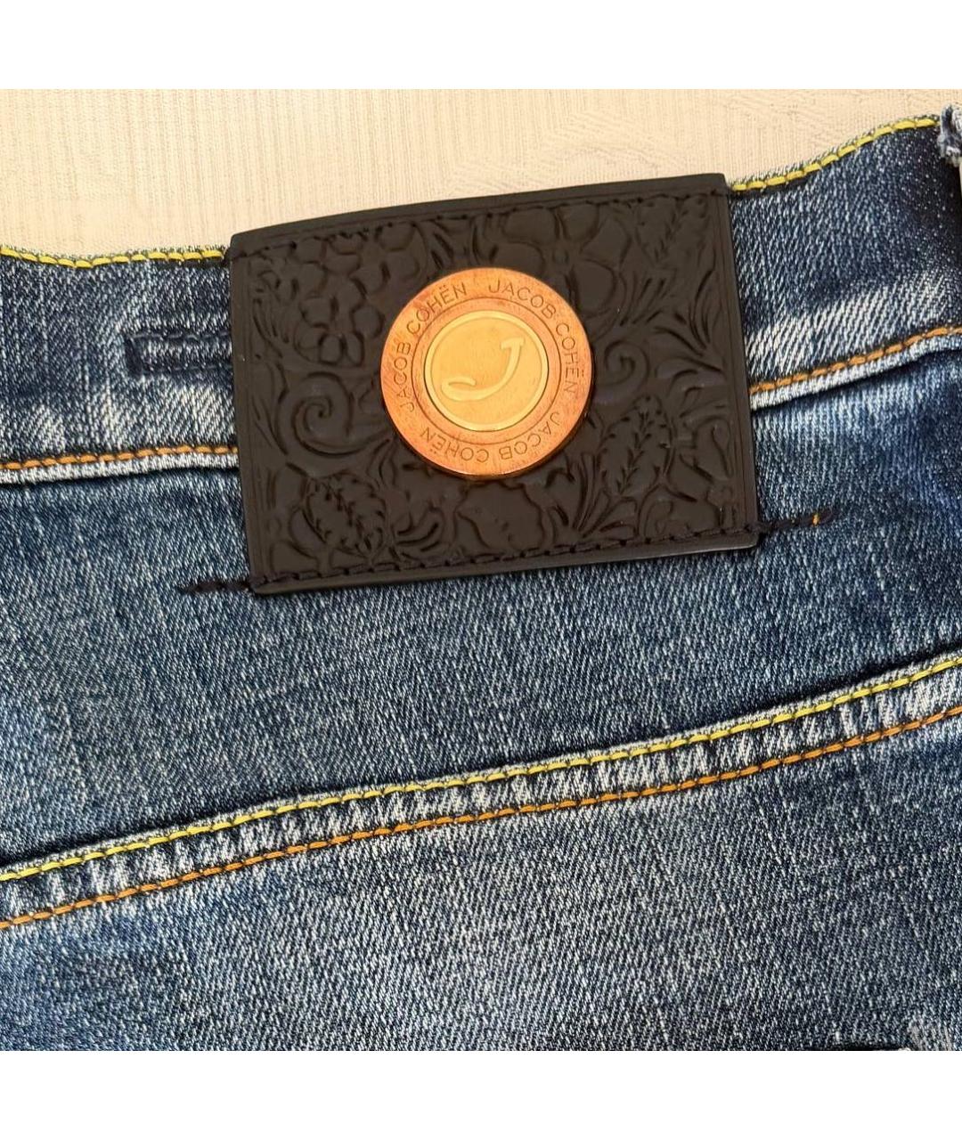 JACOB COHEN Синие хлопковые прямые джинсы, фото 6