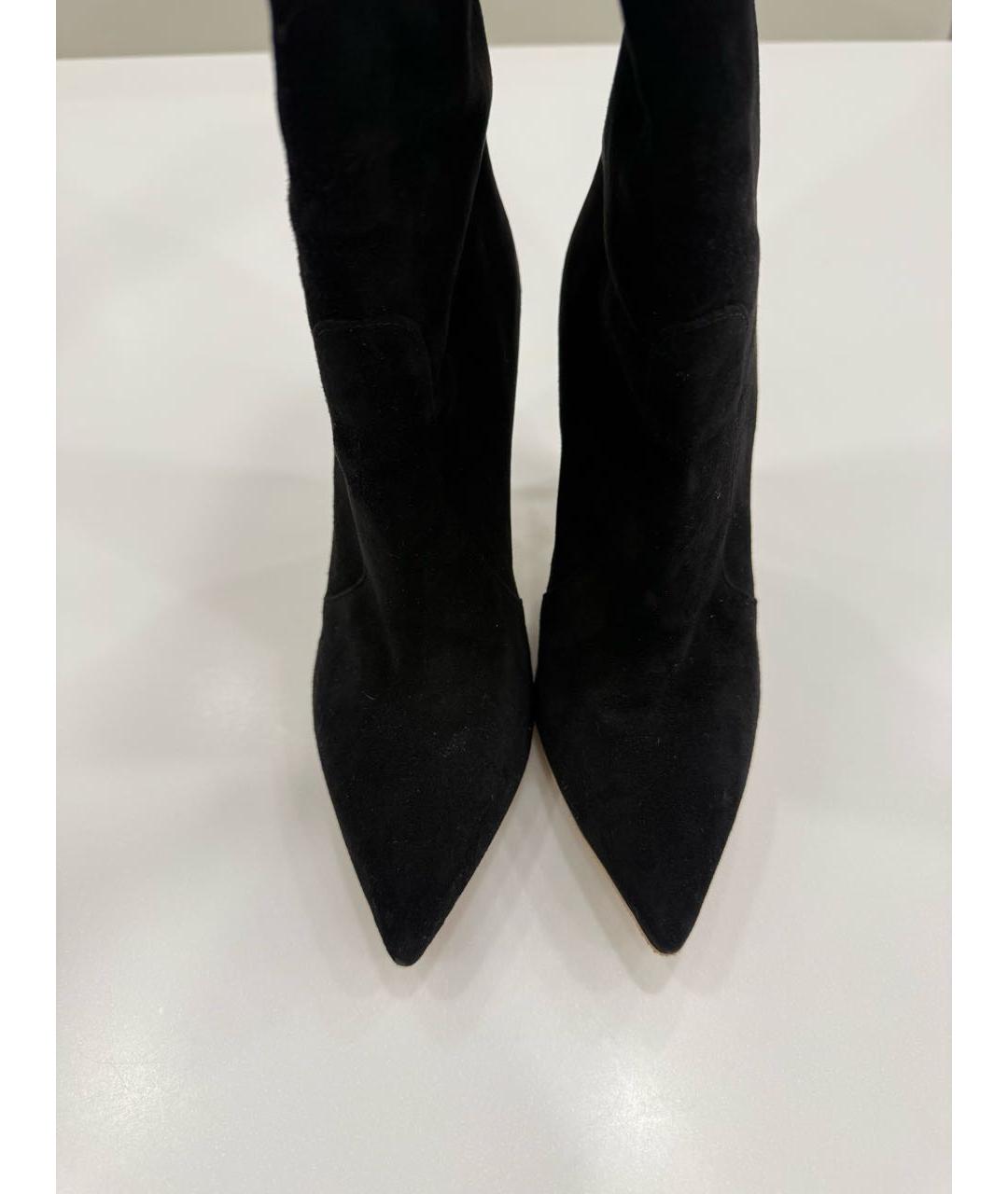 GIANVITO ROSSI Черные замшевые ботфорты, фото 3