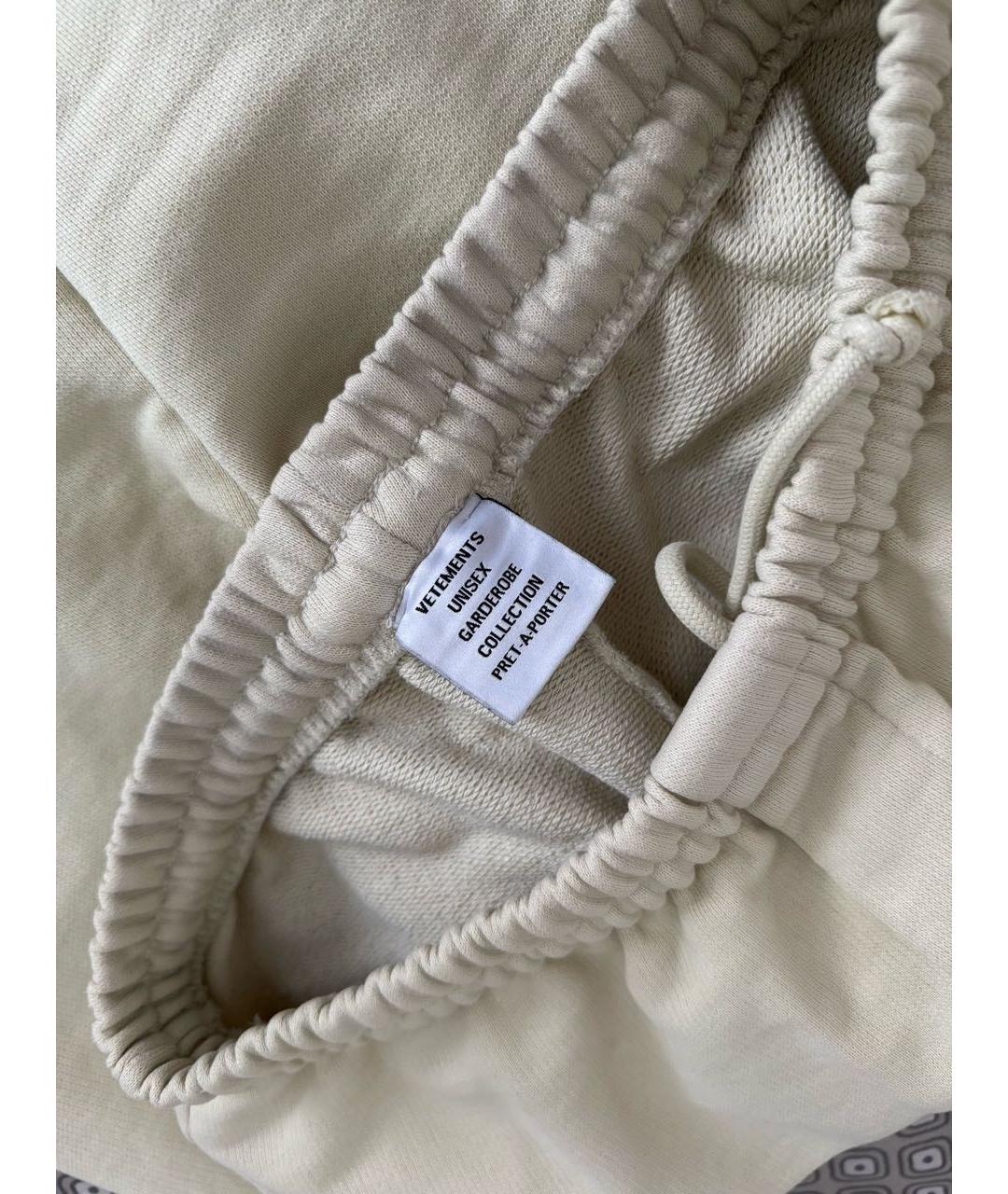 VETEMENTS Бежевые хлопковые повседневные брюки, фото 3