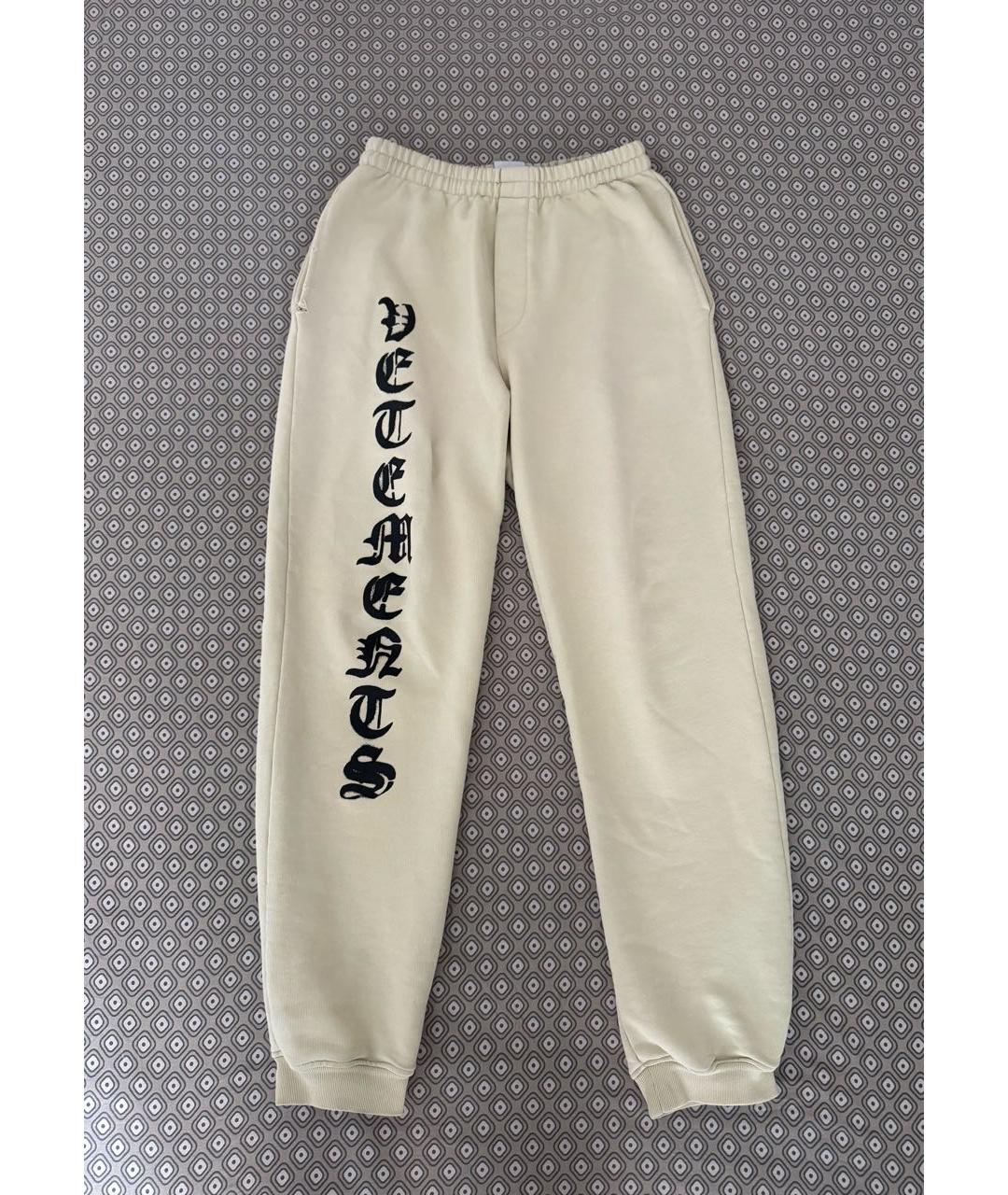 VETEMENTS Бежевые хлопковые повседневные брюки, фото 8