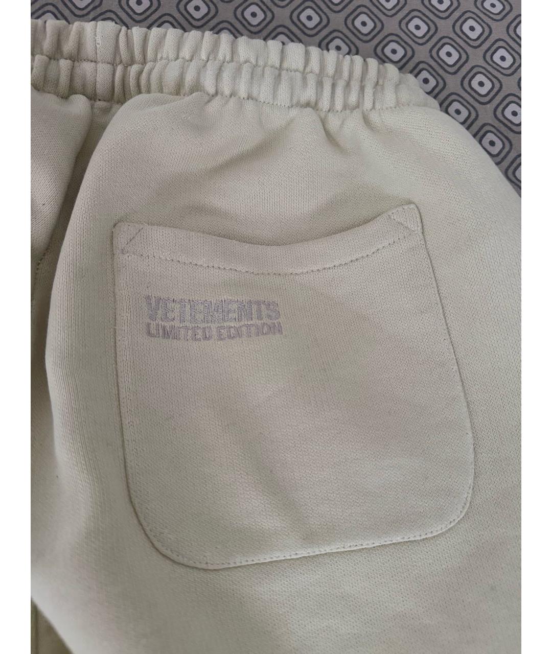 VETEMENTS Бежевые хлопковые повседневные брюки, фото 4