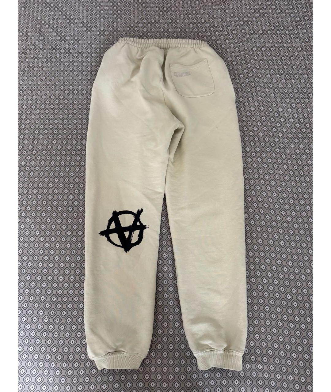 VETEMENTS Бежевые хлопковые повседневные брюки, фото 2