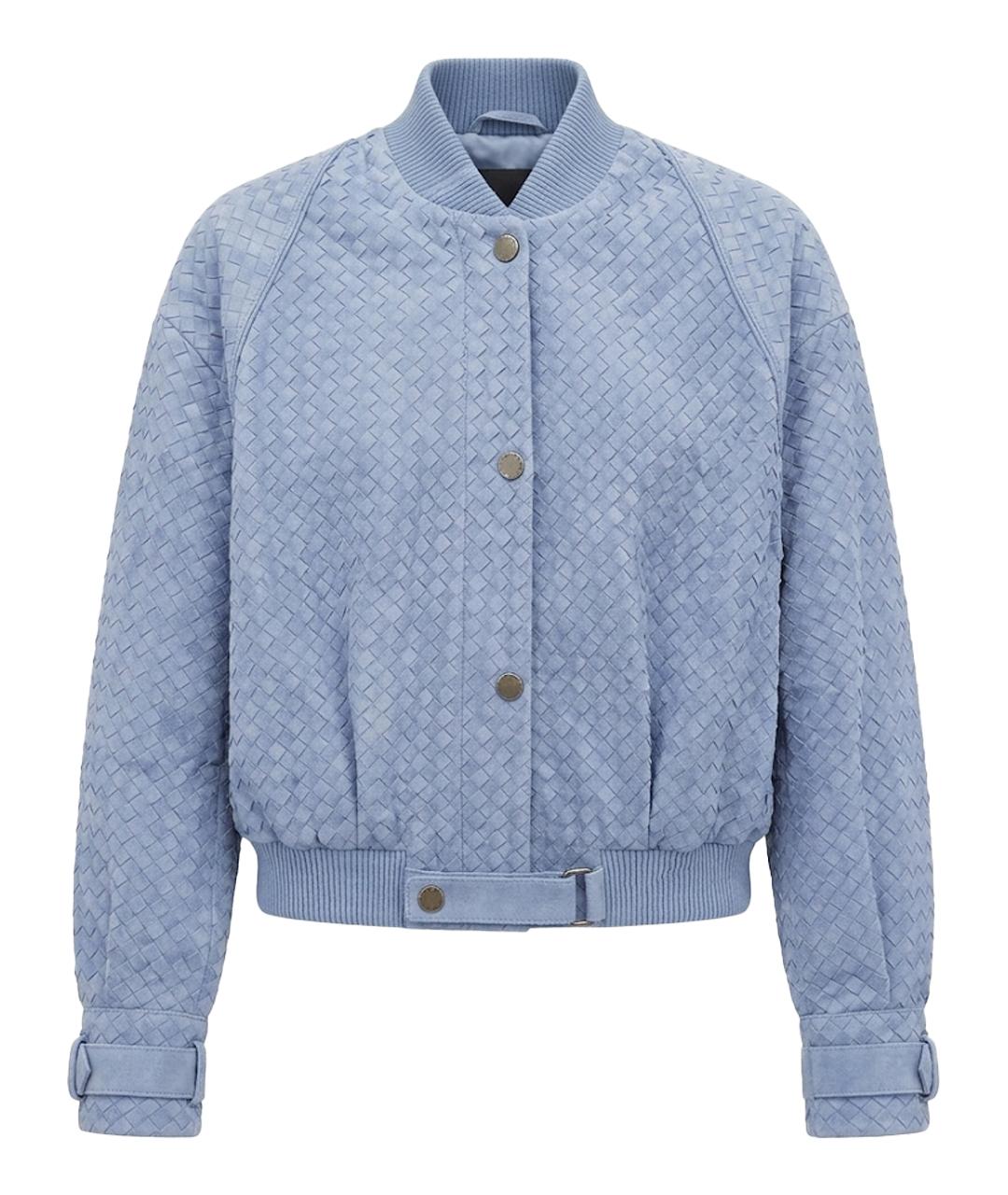 MANOKHI Голубая замшевая куртка, фото 1