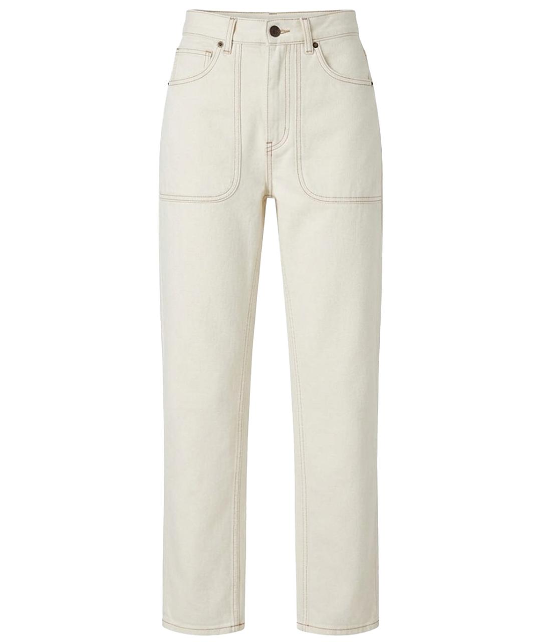 MAGDA BUTRYM Бежевые хлопковые прямые джинсы, фото 1