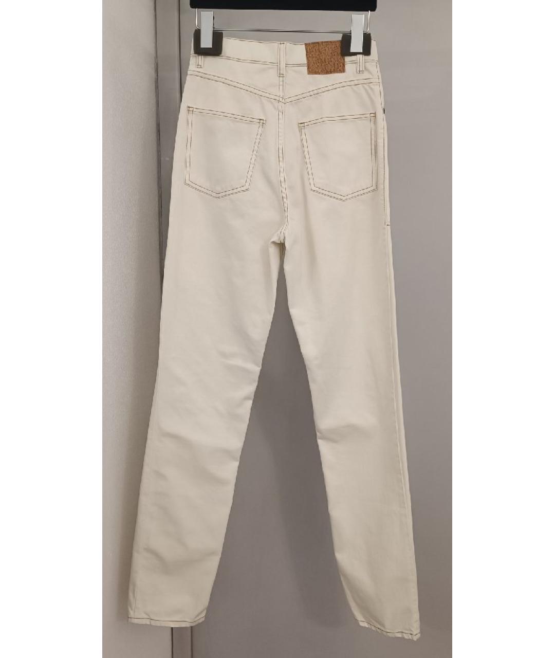 MAGDA BUTRYM Бежевые хлопковые прямые джинсы, фото 2