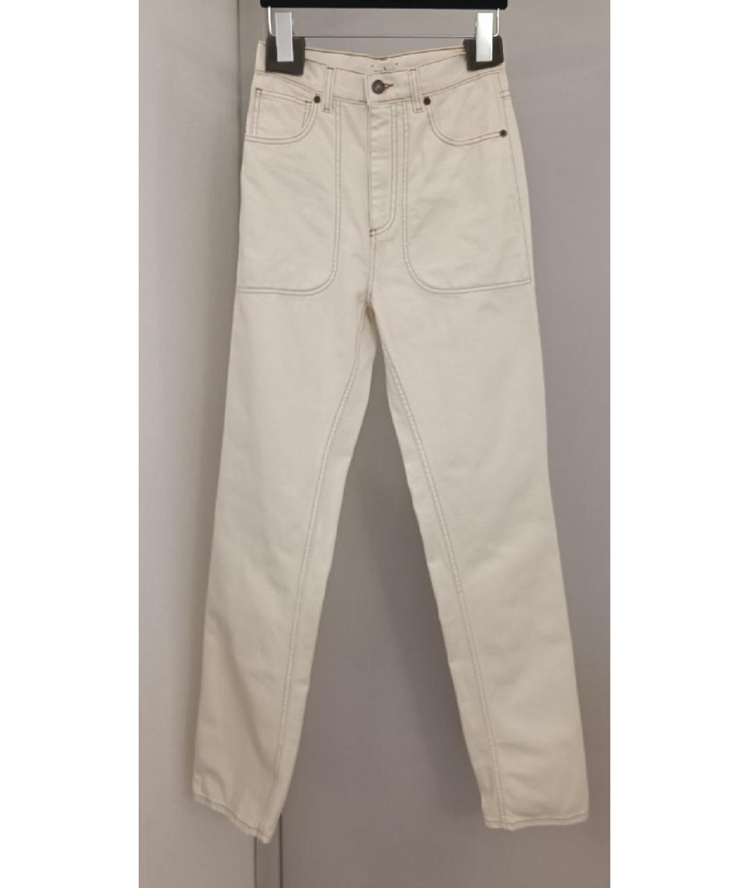 MAGDA BUTRYM Бежевые хлопковые прямые джинсы, фото 5