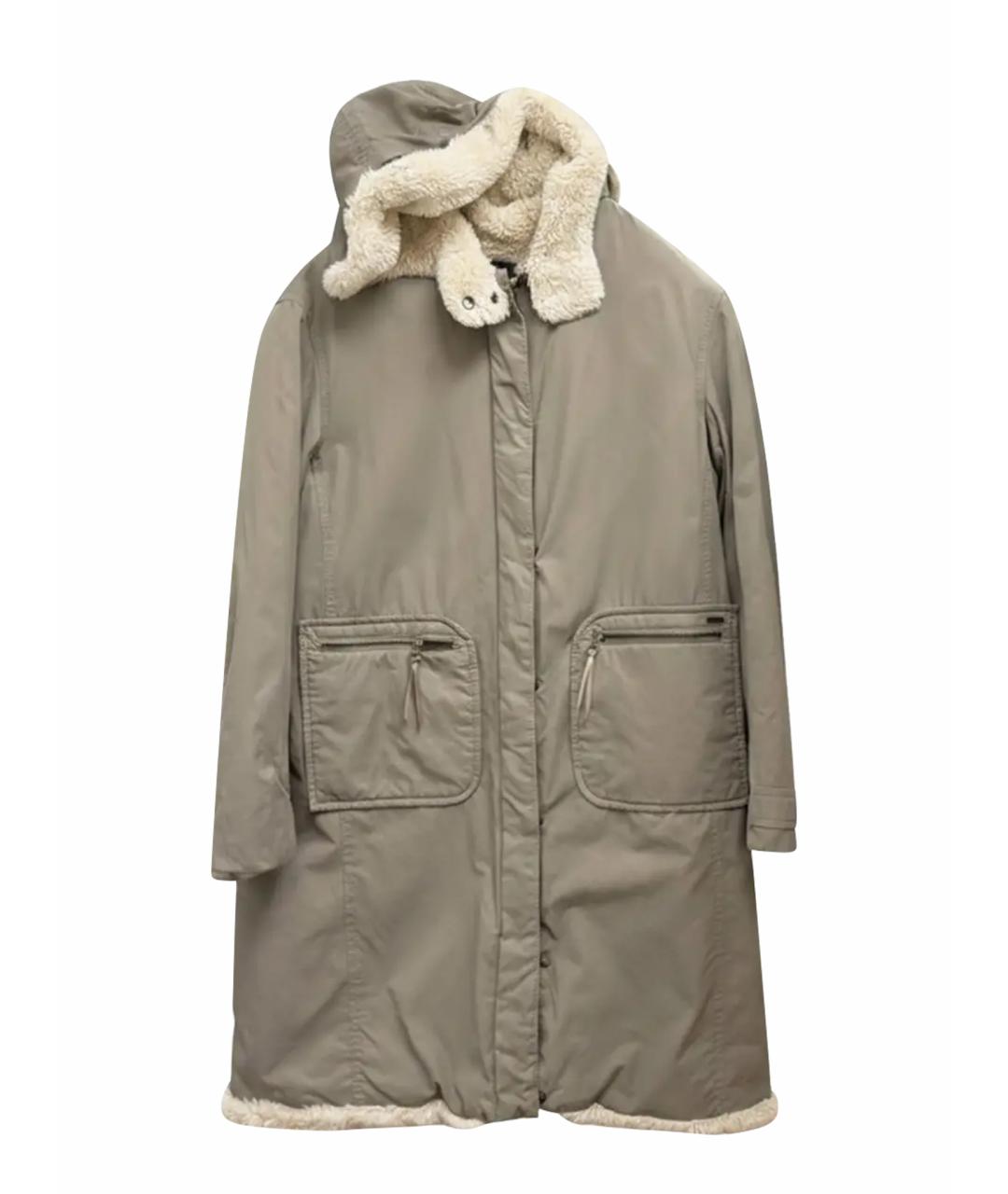 ARMANI JEANS Серая хлопковая парка, фото 1