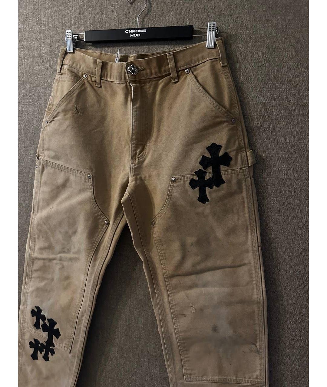 CHROME HEARTS Горчичные прямые джинсы, фото 2