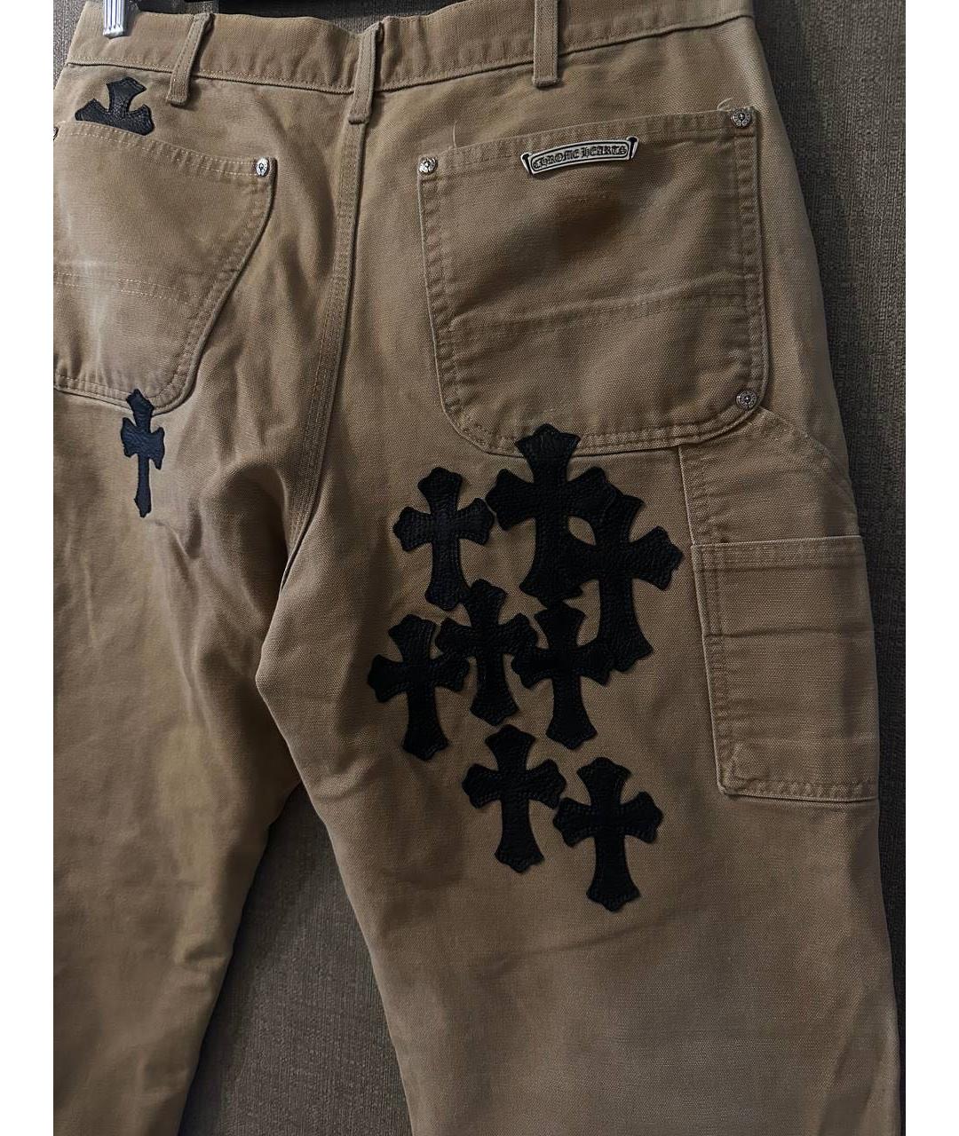 CHROME HEARTS Горчичные прямые джинсы, фото 4