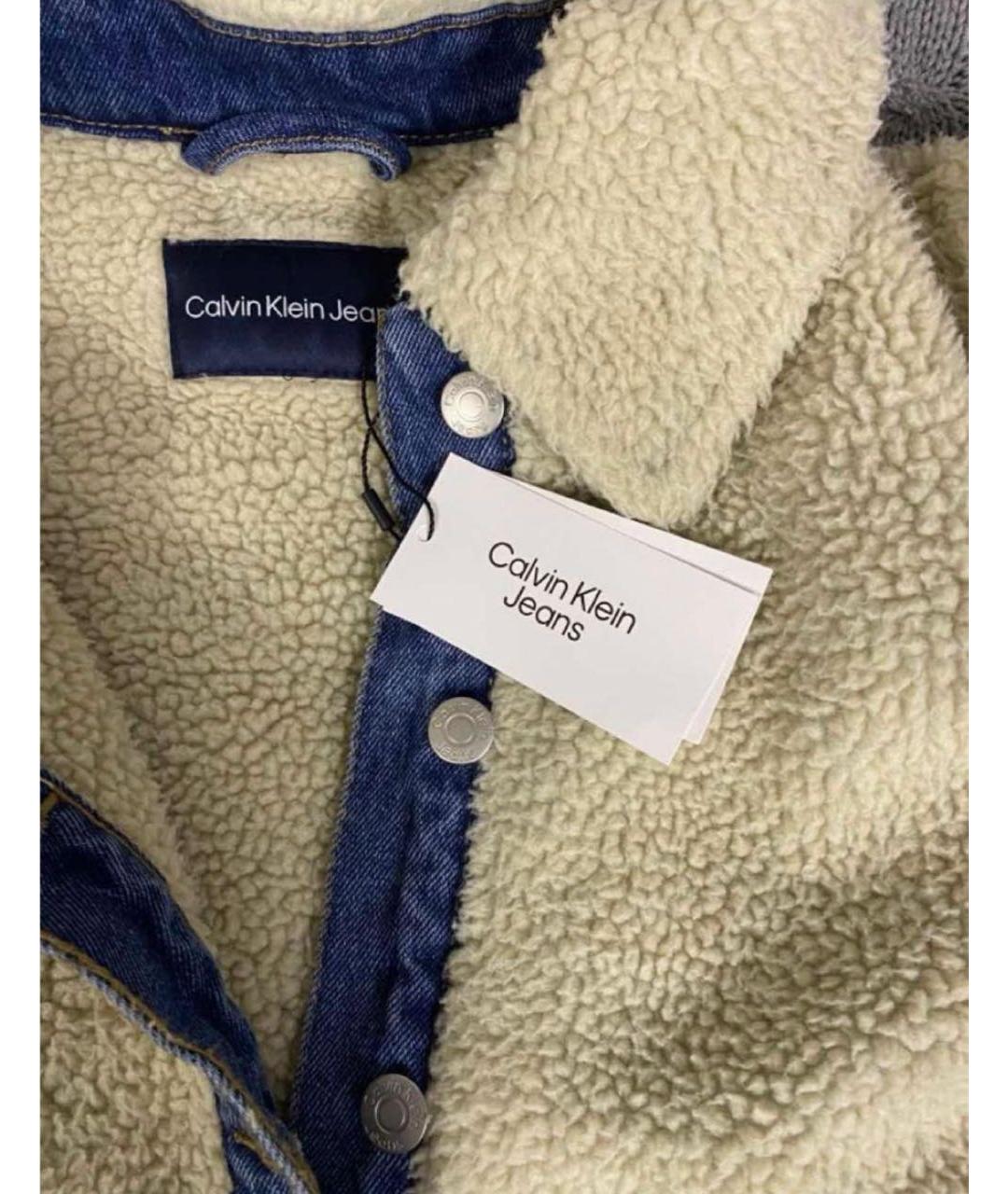 CALVIN KLEIN Бежевая деним куртка, фото 7