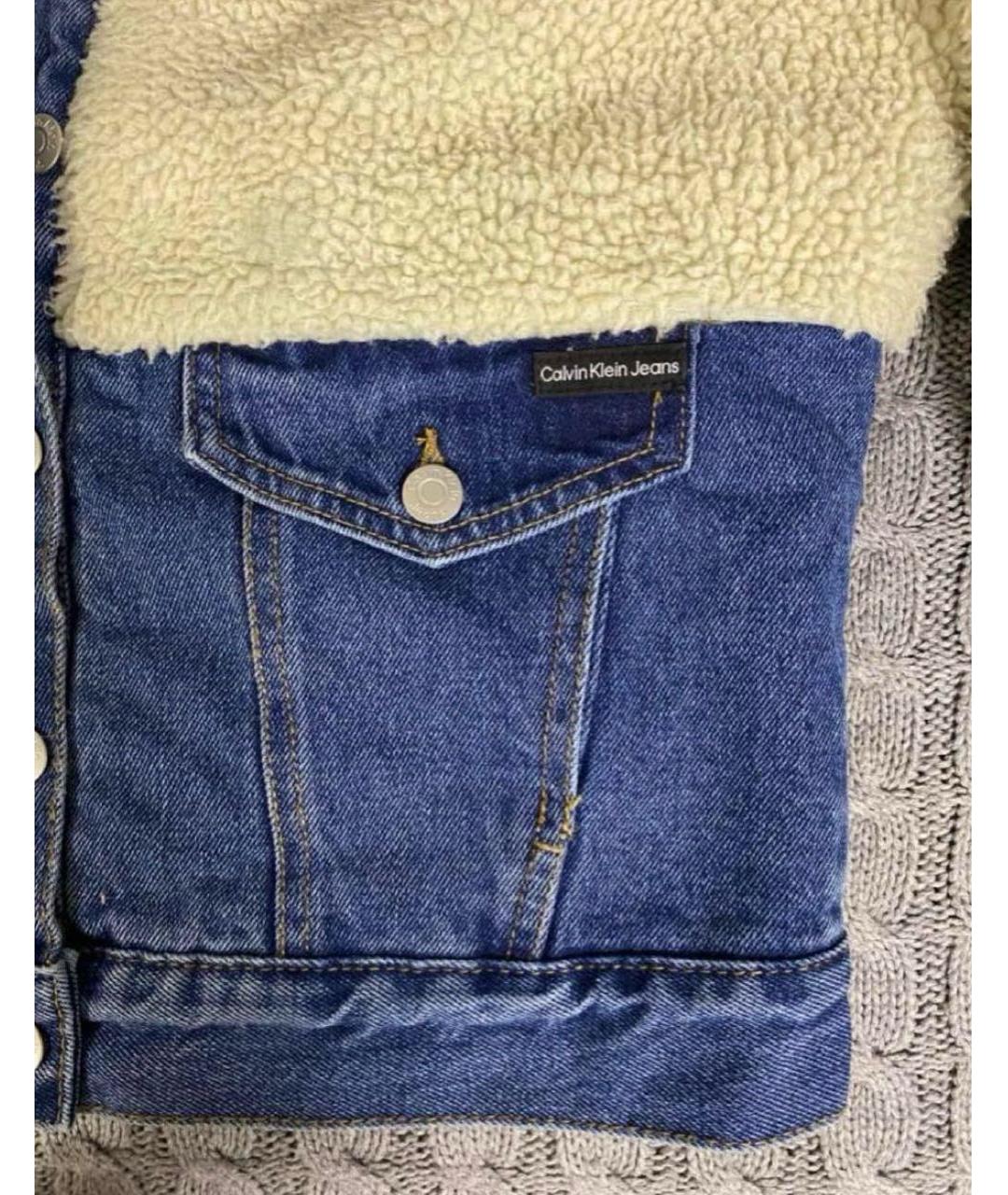 CALVIN KLEIN Бежевая деним куртка, фото 8