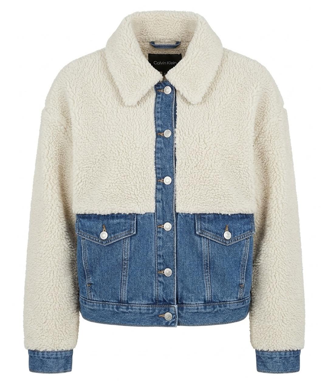 CALVIN KLEIN Бежевая деним куртка, фото 1