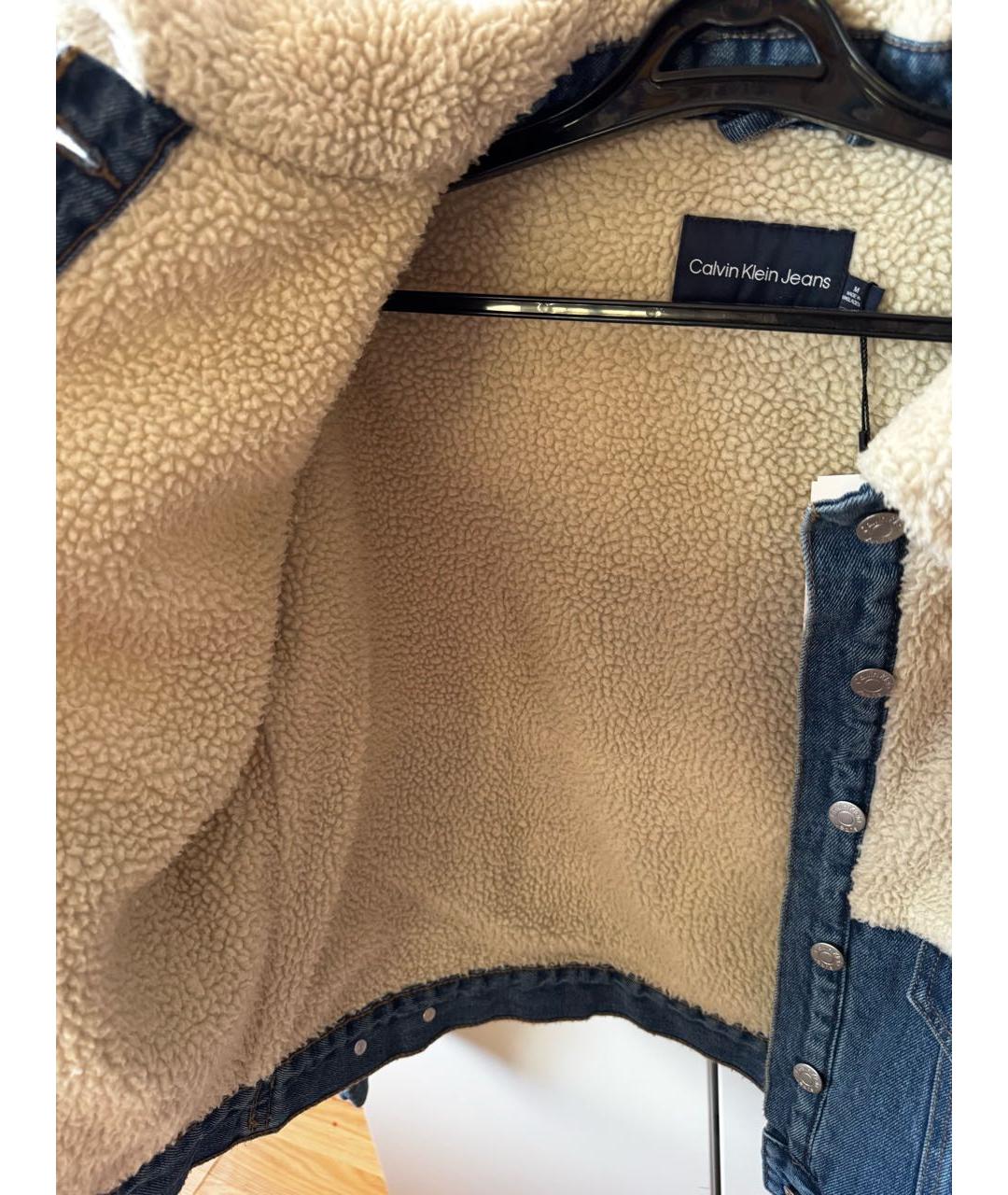 CALVIN KLEIN Бежевая деним куртка, фото 3