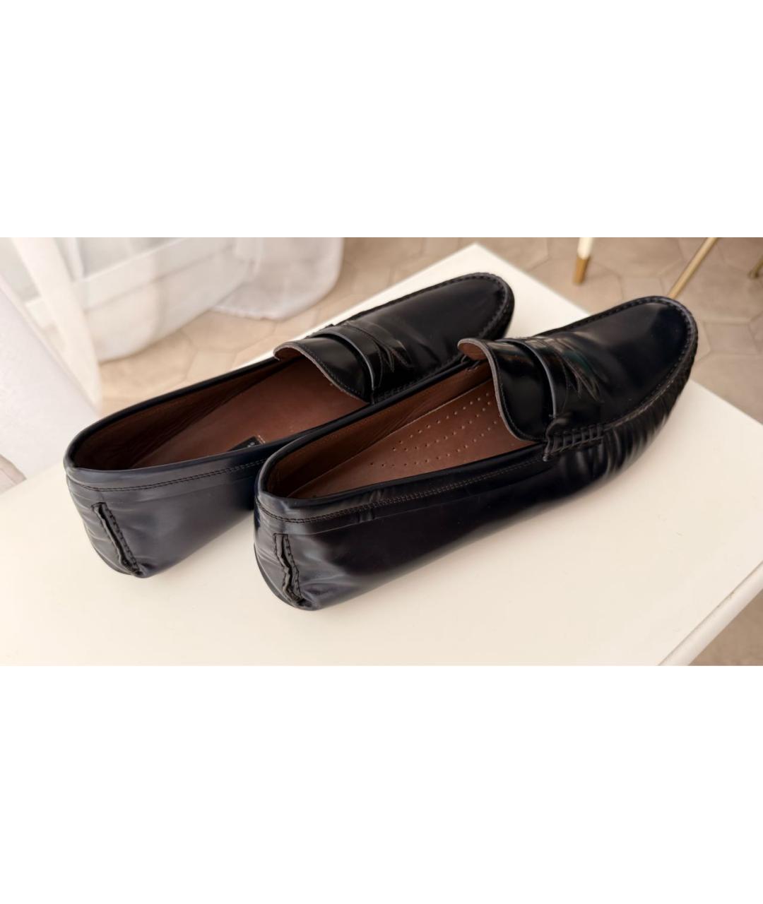 DOLCE&GABBANA Черные кожаные мокасины, фото 5