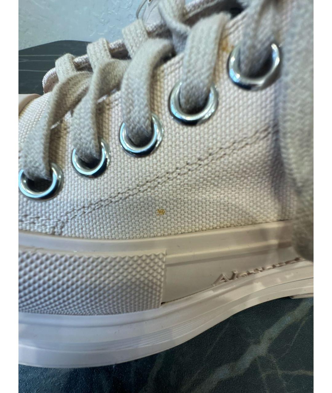 ALEXANDER MCQUEEN Розовые текстильные кеды, фото 6