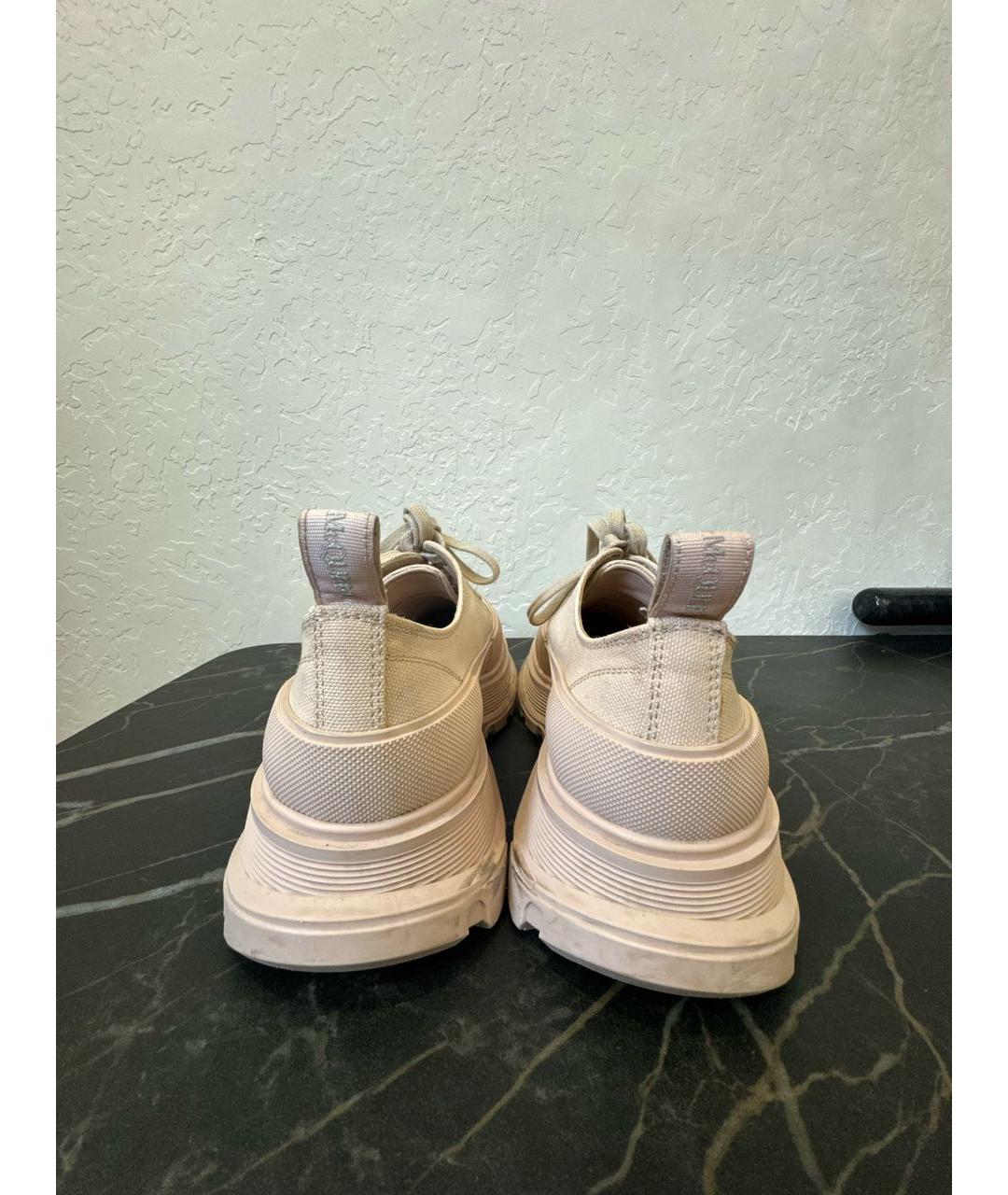 ALEXANDER MCQUEEN Розовые текстильные кеды, фото 4