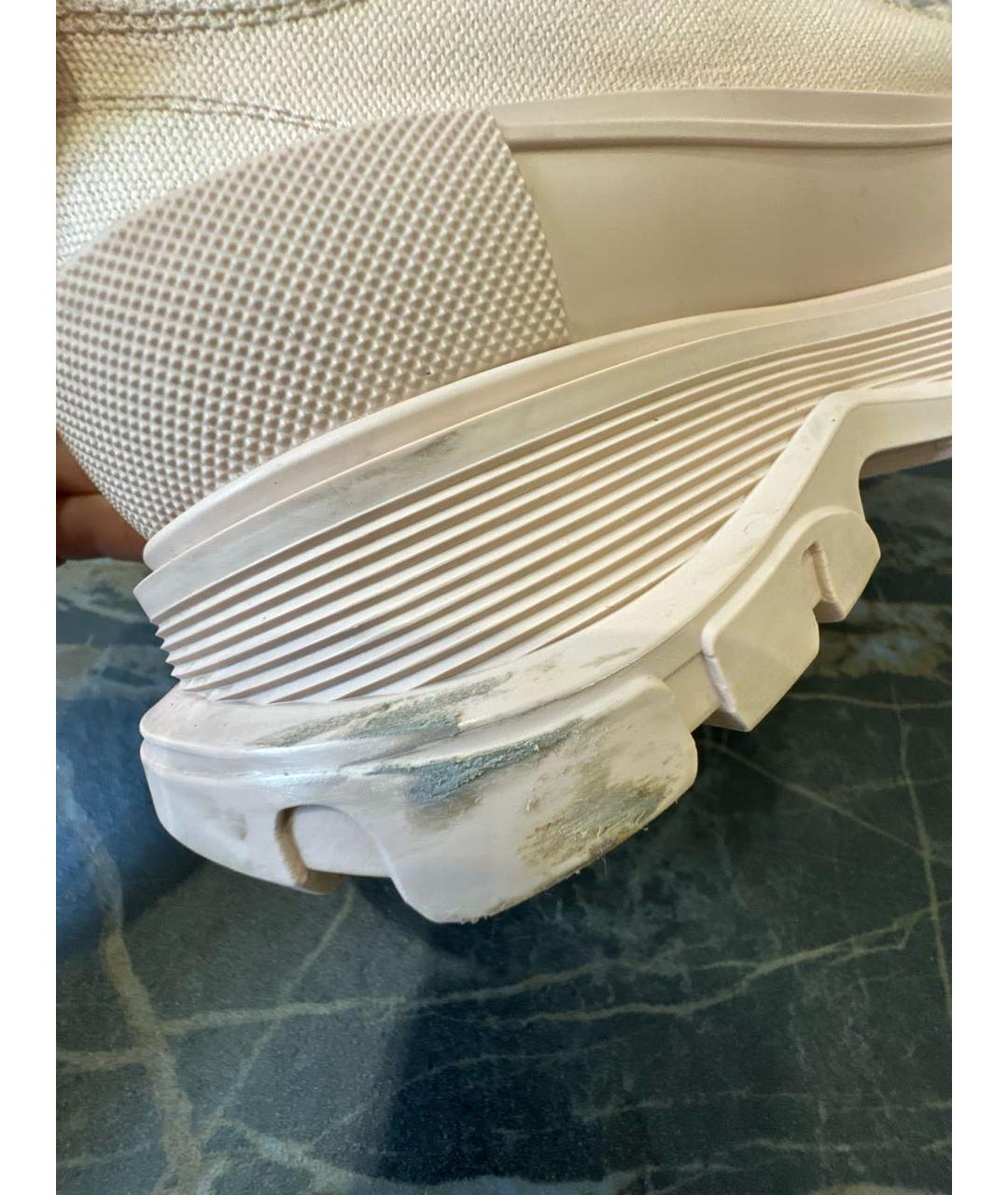 ALEXANDER MCQUEEN Розовые текстильные кеды, фото 5