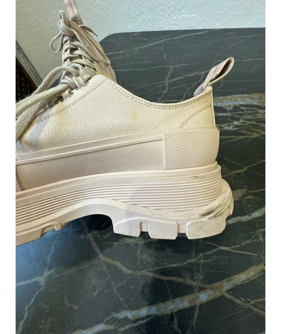 ALEXANDER MCQUEEN Розовые текстильные кеды, фото 8