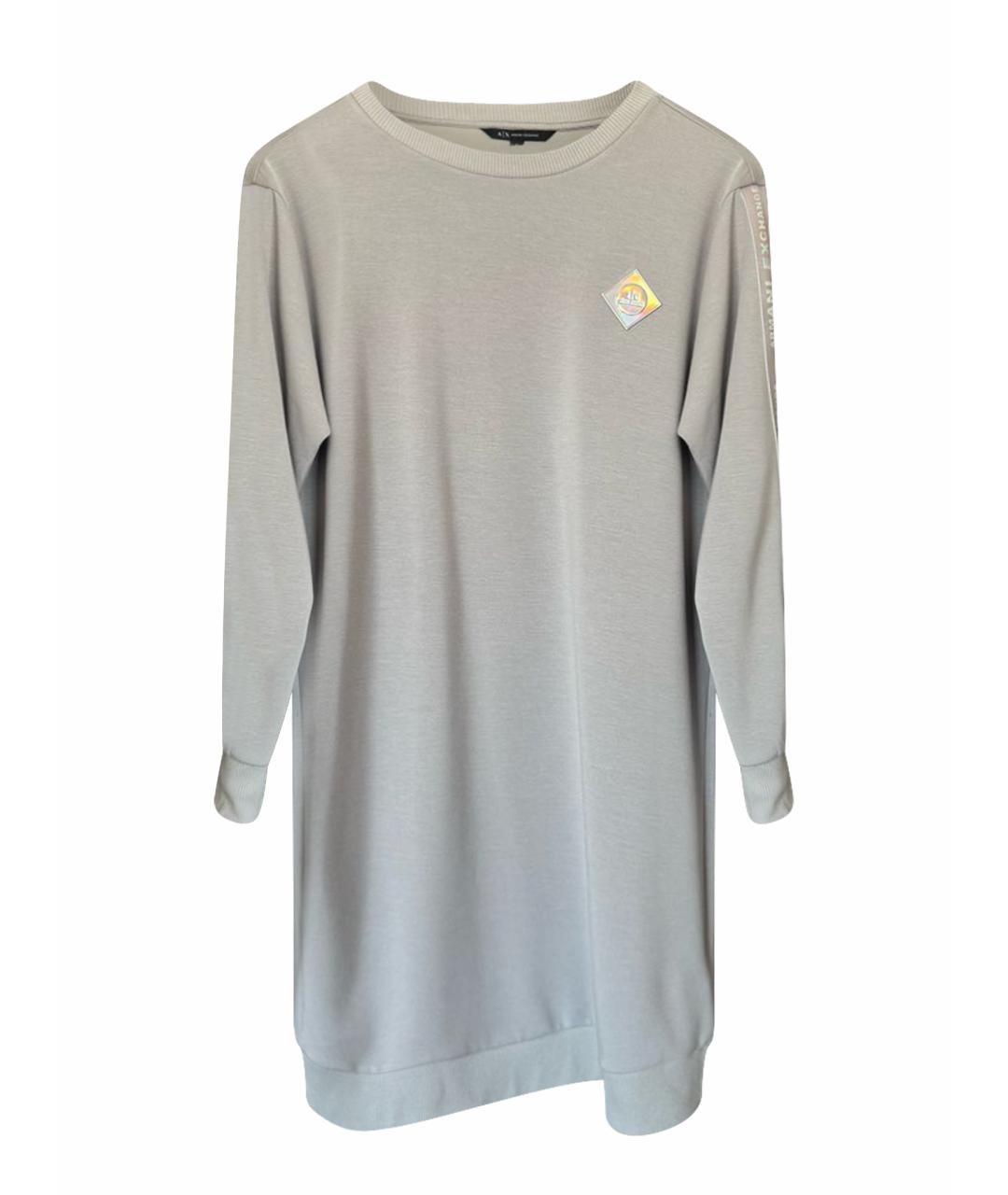 ARMANI EXCHANGE Серое полиэстеровое повседневное платье, фото 1