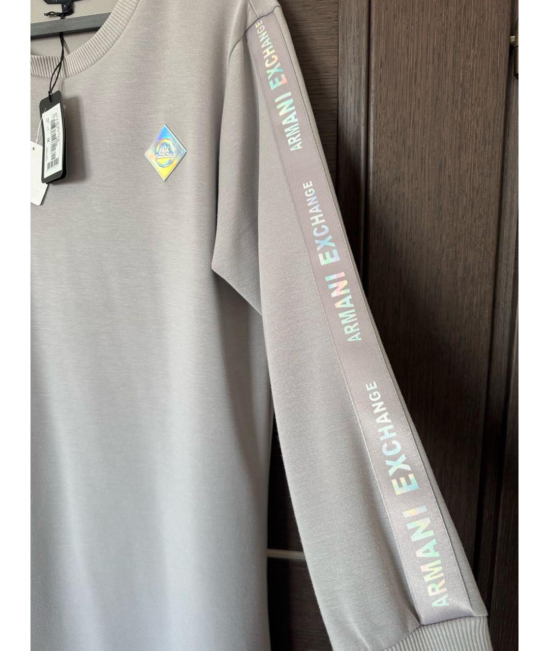 ARMANI EXCHANGE Серое полиэстеровое повседневное платье, фото 4