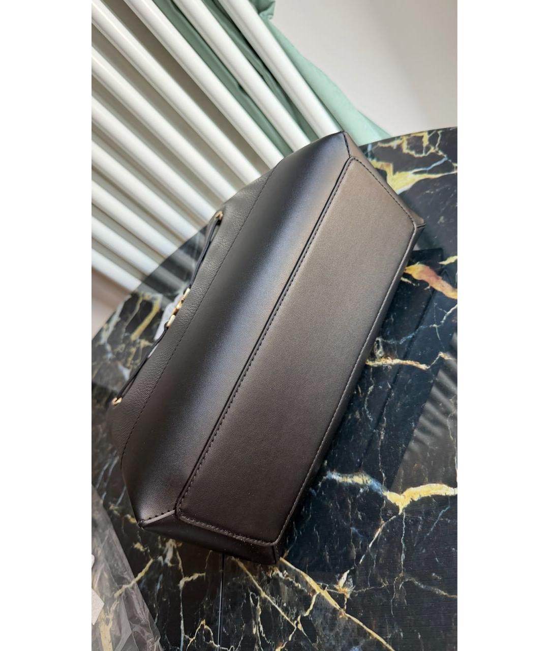 MICHAEL KORS Черная кожаная сумка с короткими ручками, фото 5