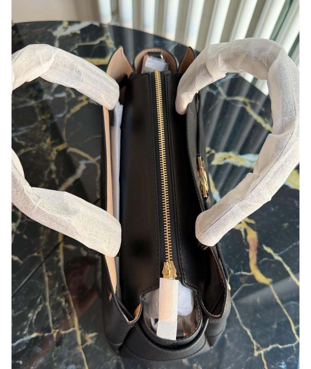 MICHAEL KORS Черная кожаная сумка с короткими ручками, фото 6