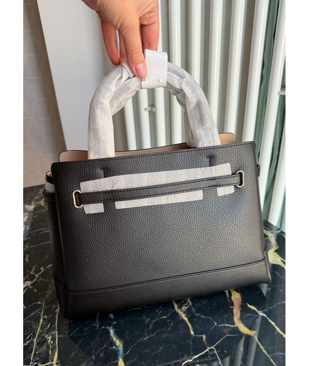 MICHAEL KORS Черная кожаная сумка с короткими ручками, фото 3