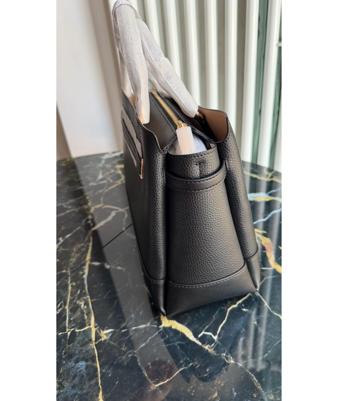 MICHAEL KORS Черная кожаная сумка с короткими ручками, фото 4