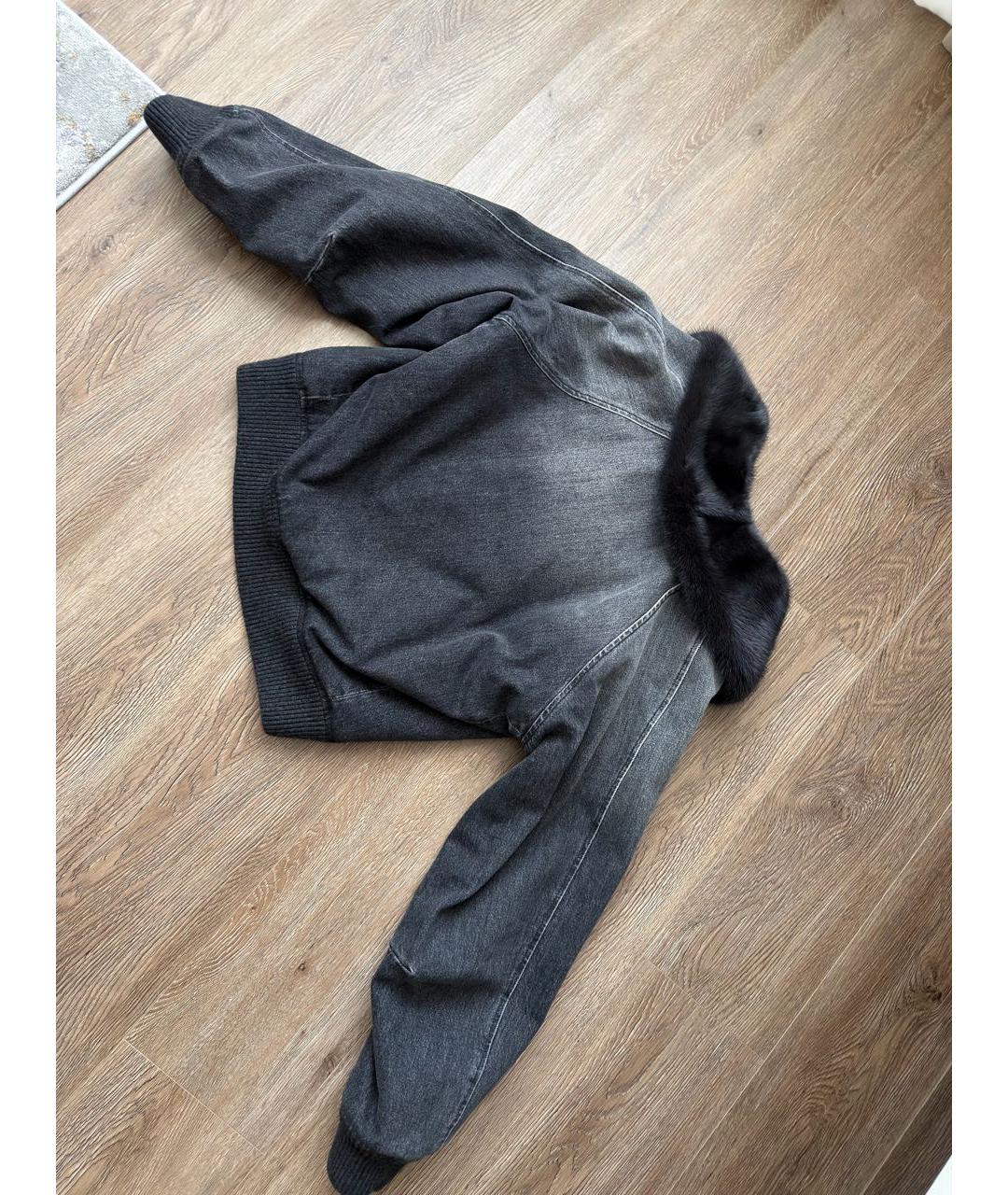 PRADA Антрацитовая меховая куртка, фото 2