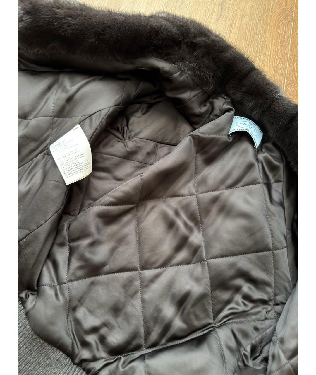PRADA Антрацитовая меховая куртка, фото 8