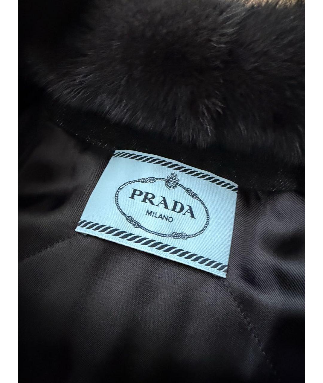 PRADA Антрацитовая меховая куртка, фото 3